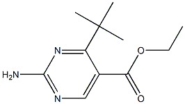 2-Amino-4-tert-butylpyrimidine-5-carboxylic acid ethyl ester Struktur