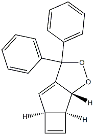 (1S,7R,8S)-4,4-Diphenyl-5,6-dioxatricyclo[6.2.0.03,7]deca-2,9-diene Struktur