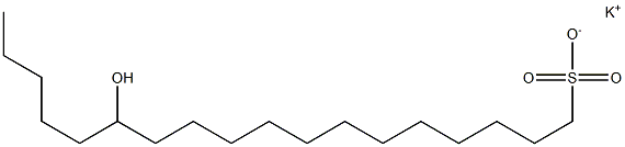 13-Hydroxyoctadecane-1-sulfonic acid potassium salt Struktur