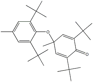 2,6-Di-tert-butyl-4-methyl-4-(2,6-di-tert-butyl-4-methylphenoxy)-2,5-cyclohexadiene-1-one Struktur