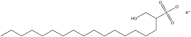 1-Hydroxyoctadecane-2-sulfonic acid potassium salt Struktur