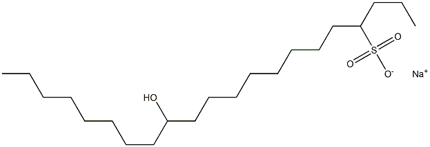 13-Hydroxyhenicosane-4-sulfonic acid sodium salt Struktur