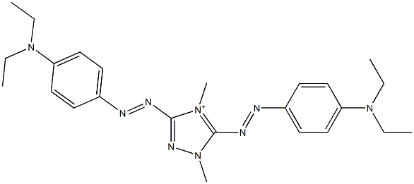 1,4-Dimethyl-3,5-bis[4-(diethylamino)phenylazo]-1H-1,2,4-triazol-4-ium Struktur