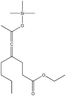 6-Trimethylsilyloxy-4-butyl-4,5-heptadienoic acid ethyl ester Struktur