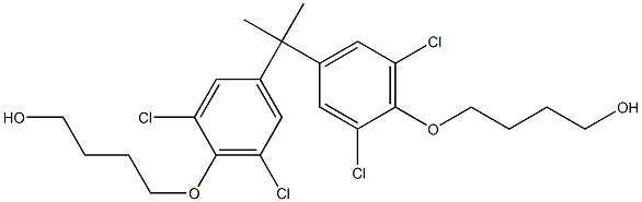 4,4'-[Isopropylidenebis(2,6-dichloro-4,1-phenyleneoxy)]bis(1-butanol) Struktur