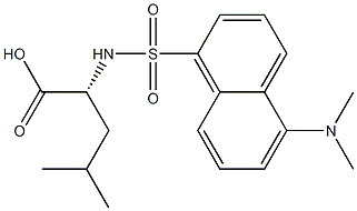 (2R)-2-(5-Dimethylamino-1-naphtylsulfonylamino)-4-methylpentanoic acid Struktur