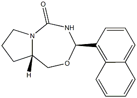 (6R,8aS)-1,2,8,8a-Tetrahydro-6-(1-naphtyl)-3H,6H-7-oxa-3a,5-diazaazulen-4(5H)-one Struktur