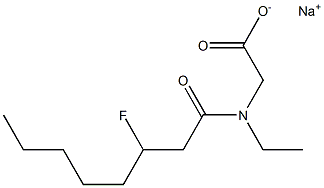 N-Ethyl-N-(3-fluorooctanoyl)glycine sodium salt Struktur