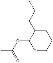 2-Acetyloxy-3-propyltetrahydro-2H-pyran Struktur