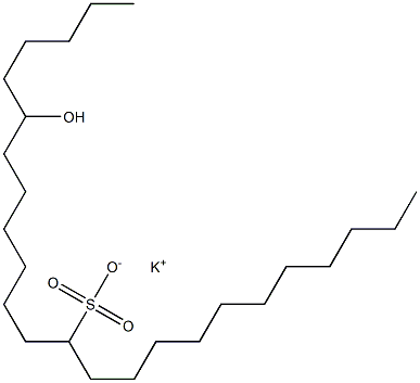 19-Hydroxytetracosane-12-sulfonic acid potassium salt Struktur