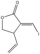 4,5-Dihydro-3-iodomethylene-4-ethenylfuran-2(3H)-one Struktur