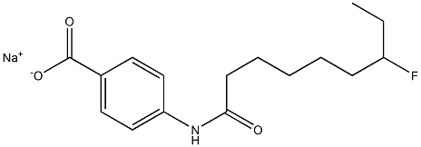 4-[(7-Fluorononanoyl)amino]benzenecarboxylic acid sodium salt Struktur