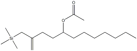 Acetic acid 2-[(trimethylsilyl)methyl]-1-dodecen-5-yl ester Struktur