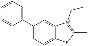 3-Ethyl-2-methyl-5-phenylbenzothiazolium Struktur