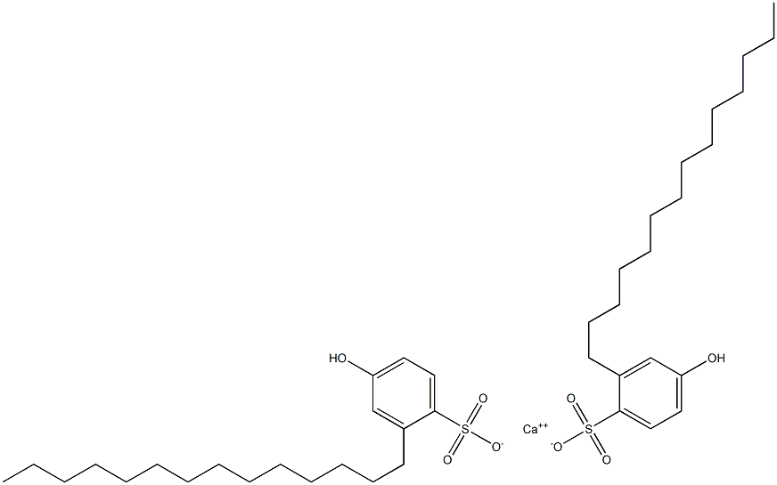 Bis(4-hydroxy-2-tetradecylbenzenesulfonic acid)calcium salt Struktur