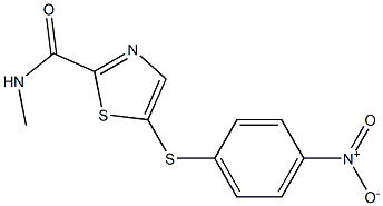 5-(p-Nitrophenylthio)-N-methyl-2-thiazolecarboxamide Struktur