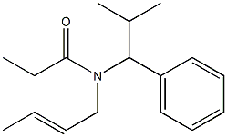 N-(2-Butenyl)-N-(2-methyl-1-phenylpropyl)propanamide Struktur