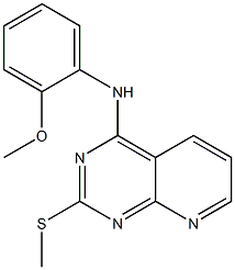 4-[2-Methoxyanilino]-2-(methylthio)pyrido[2,3-d]pyrimidine Struktur