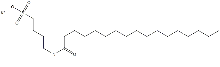 4-(N-Heptadecanoyl-N-methylamino)-1-butanesulfonic acid potassium salt Struktur