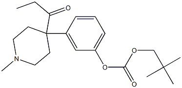 Carbonic acid 3-(1-methyl-4-propanoylpiperidin-4-yl)phenyl 2,2-dimethylpropyl ester Struktur