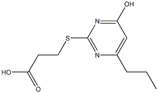 3-[(4-Hydroxy-6-propylpyrimidin-2-yl)thio]propionic acid Struktur