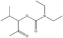 N,N-Diethylcarbamic acid 1-isopropyl-2-oxopropyl ester Struktur