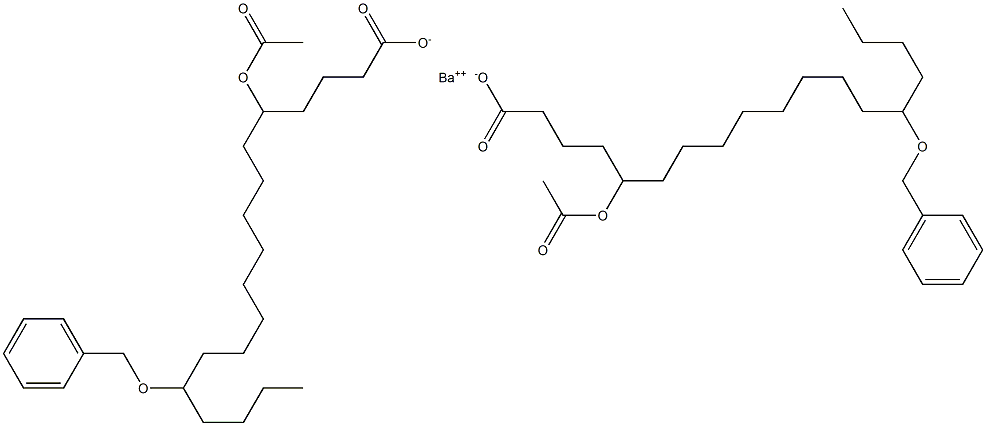 Bis(14-benzyloxy-5-acetyloxystearic acid)barium salt Struktur