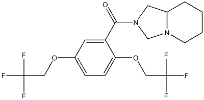 2-[[2,5-Bis(2,2,2-trifluoroethoxy)phenyl]carbonyl]octahydroimidazo[1,5-a]pyridine Struktur