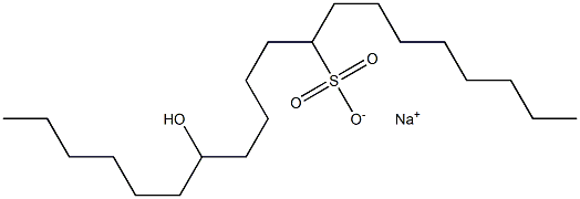 14-Hydroxyicosane-9-sulfonic acid sodium salt Struktur