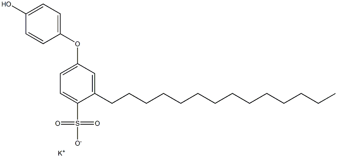 4'-Hydroxy-3-tetradecyl[oxybisbenzene]-4-sulfonic acid potassium salt Struktur