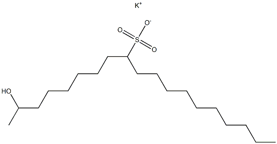 2-Hydroxynonadecane-9-sulfonic acid potassium salt Struktur