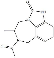 4,5,6,7-Tetrahydro-5-methyl-6-acetylimidazo[4,5,1-jk][1,4]benzodiazepin-2(1H)-one Struktur