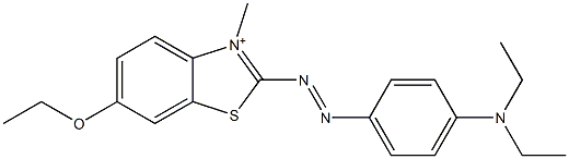 2-[p-(Diethylamino)phenylazo]-6-ethoxy-3-methylbenzothiazol-3-ium Struktur