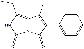 7-Methyl-6-phenyl-1-ethyl-2H-pyrrolo[1,2-c]imidazole-3,5-dione Struktur