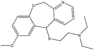 5,11-Dihydro-5-(2-diethylaminoethylthio)-7-methoxy[1]benzoxepino[3,4-b]pyridine Struktur