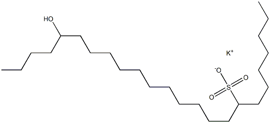 20-Hydroxytetracosane-8-sulfonic acid potassium salt Struktur