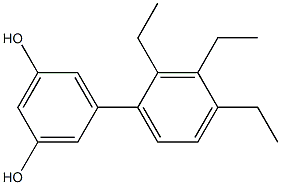 5-(2,3,4-Triethylphenyl)benzene-1,3-diol Struktur