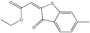 2-Ethoxycarbonyl-methylene-6-methyl-3(2H)-benzofuranone Struktur