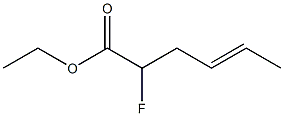 (E)-2-Fluoro-4-hexenoic acid ethyl ester Struktur