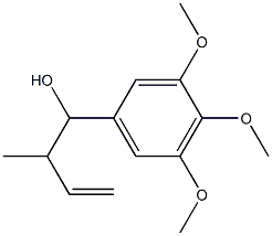 5-(1-Hydroxy-2-methyl-3-butenyl)-1,2,3-trimethoxybenzene Struktur