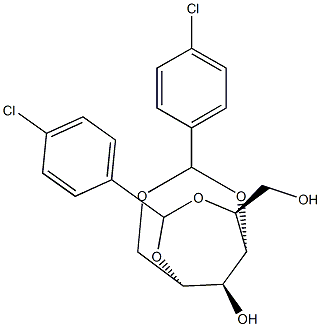 1-O,4-O:2-O,5-O-Bis(4-chlorobenzylidene)-L-glucitol Struktur