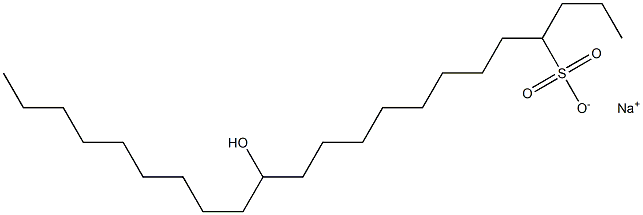 13-Hydroxydocosane-4-sulfonic acid sodium salt Struktur