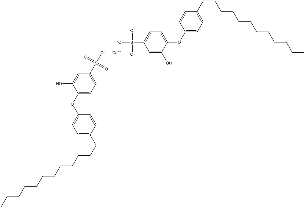 Bis(2-hydroxy-4'-dodecyl[oxybisbenzene]-4-sulfonic acid)calcium salt Struktur