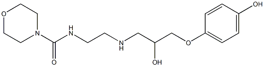 1-(p-Hydroxyphenoxy)-3-[[2-[[(morpholino)carbonyl]amino]ethyl]amino]-2-propanol Struktur