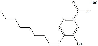 4-Nonyl-3-hydroxybenzoic acid sodium salt Struktur