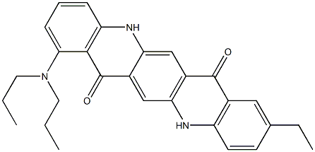 1-(Dipropylamino)-9-ethyl-5,12-dihydroquino[2,3-b]acridine-7,14-dione Struktur