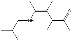 3,4-Dimethyl-2-[isobutylamino]-2-hexen-5-one Struktur