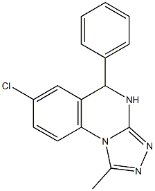 7-Chloro-4,5-dihydro-1-methyl-5-phenyl[1,2,4]triazolo[4,3-a]quinazoline Struktur