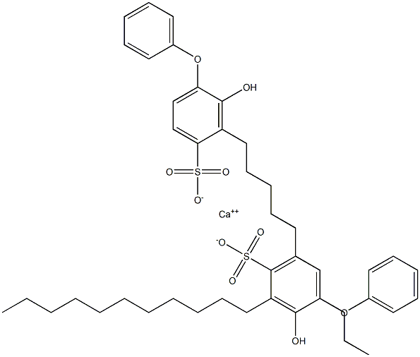 Bis(2-hydroxy-3-undecyl[oxybisbenzene]-4-sulfonic acid)calcium salt Struktur