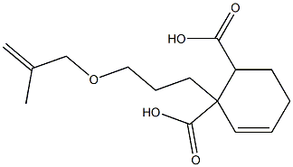 5-Cyclohexene-1,2-dicarboxylic acid hydrogen 1-[3-(methallyloxy)propyl] ester Struktur